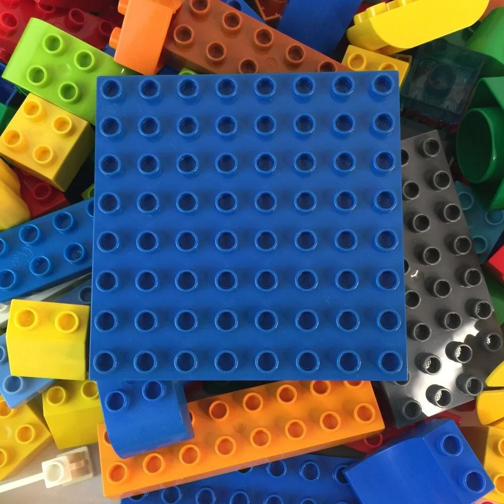 Lego Duplo‎ Building Blocks Lot 180+ Pcs Base Plate Door Window Some Vintage